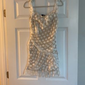 Large white mini dress